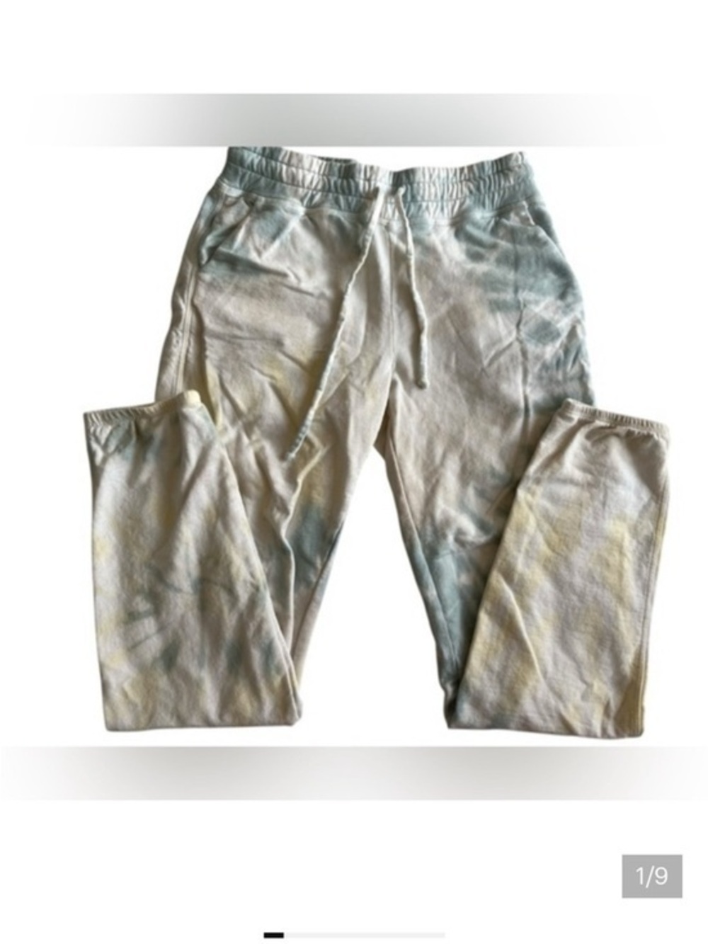 Beyond Yoga Blue and Yellow Tie-Dye Joggers